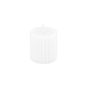 Bougie cylindrique blanche cannelée - 7 cm