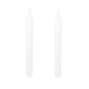 2 bougies cierge cannelées blanches - 25 cm