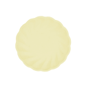 6 assiettes écologiques jaune pastel - 18 cm