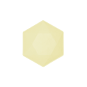 6 bols écologiques hexagonaux jaune pastel