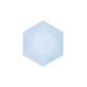 6 bols écologiques hexagonaux bleus