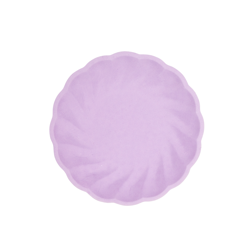 6 assiettes écologiques mauve - 18 cm
