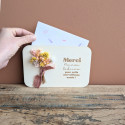 Carte enveloppe personnalisable "Merci fleuri"