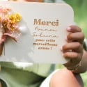 Carte enveloppe personnalisable "Merci fleuri"