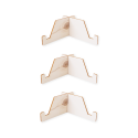 Lot de 3 petits supports en bois -  10cm