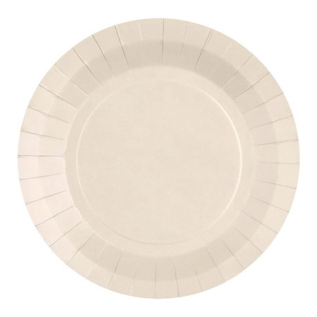 10 assiettes sable - 22.5 cm