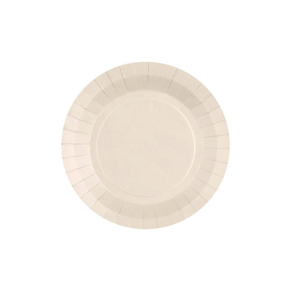 10 assiettes sable - 22.5 cm