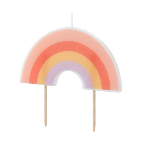 Bougie "arc-en-ciel" pastel