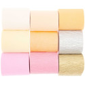 9 rouleaux crépon "sorbet pêche" - 90m
