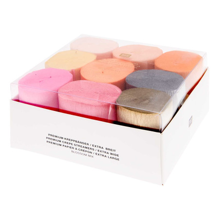 9 rouleaux crépon "sorbet...