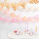 7 guirlandes spirales crépon "sorbet pêche"