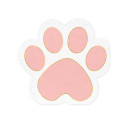 12 serviettes roses "pattes"