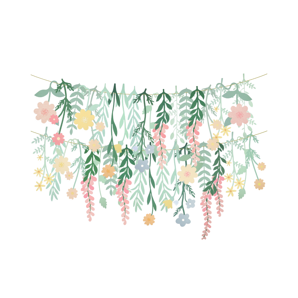 Toile de fond "fleurs pastel" en papier