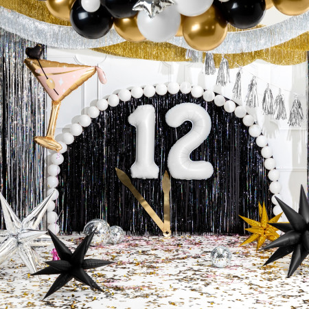 Ballon chiffre blanc - 86 cm