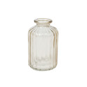 Vase en verre strié "sable" - 10 cm