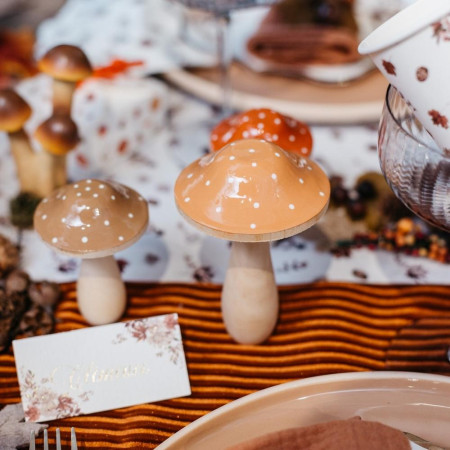 Champignon en bois "pêche"...
