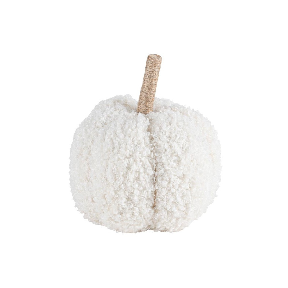 Citrouille bouclette crème - 13 cm