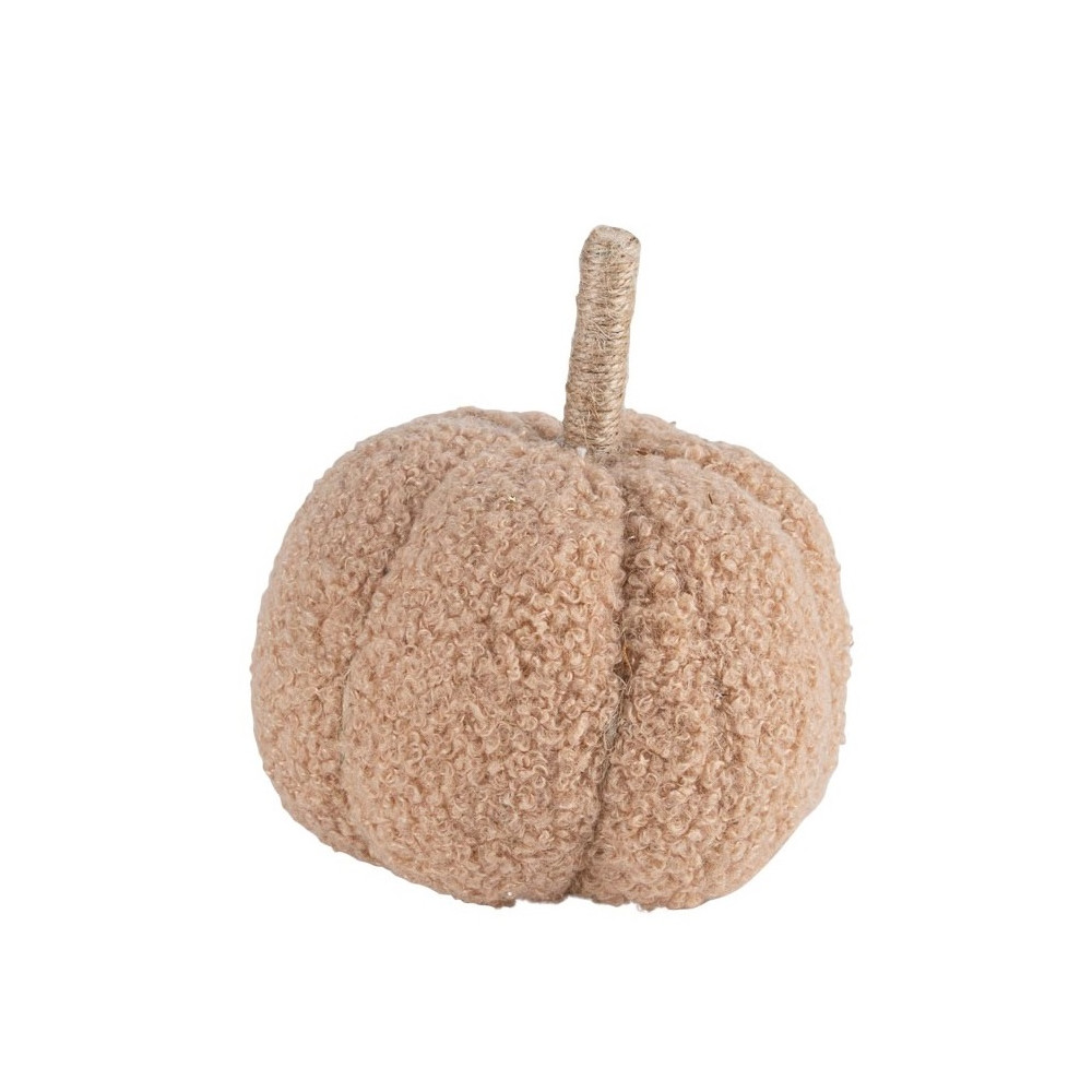 Citrouille bouclette beige - 13 cm