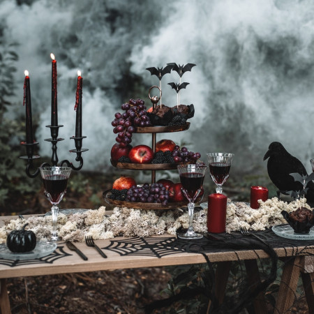 Chemin de table noir en...