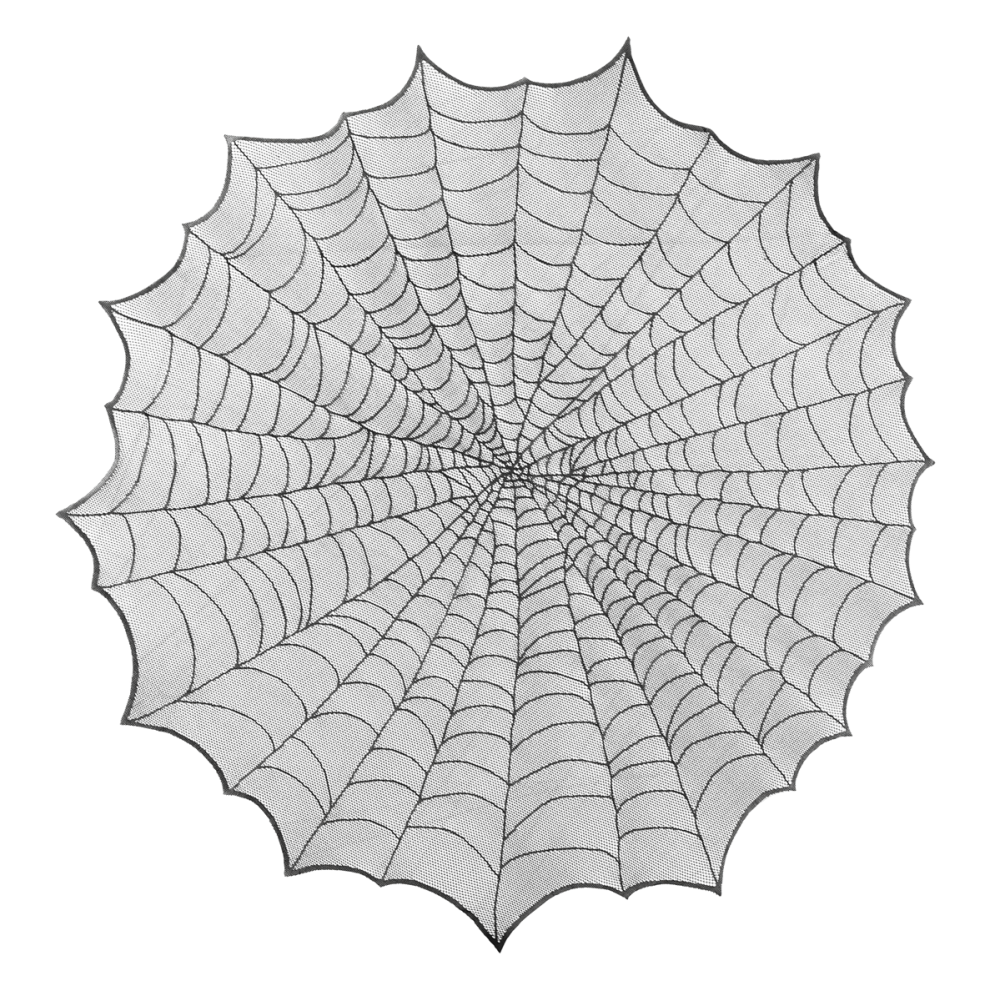 Nappe noire toile d'araignée "Halloween" - 1.24 m