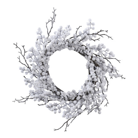 Couronne de Noël enneigée