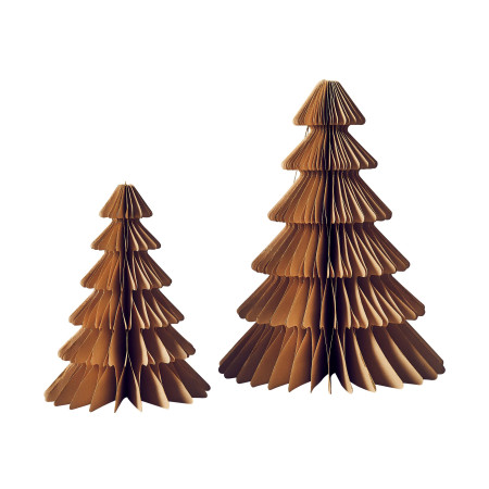 2 sapins en papier "camel"