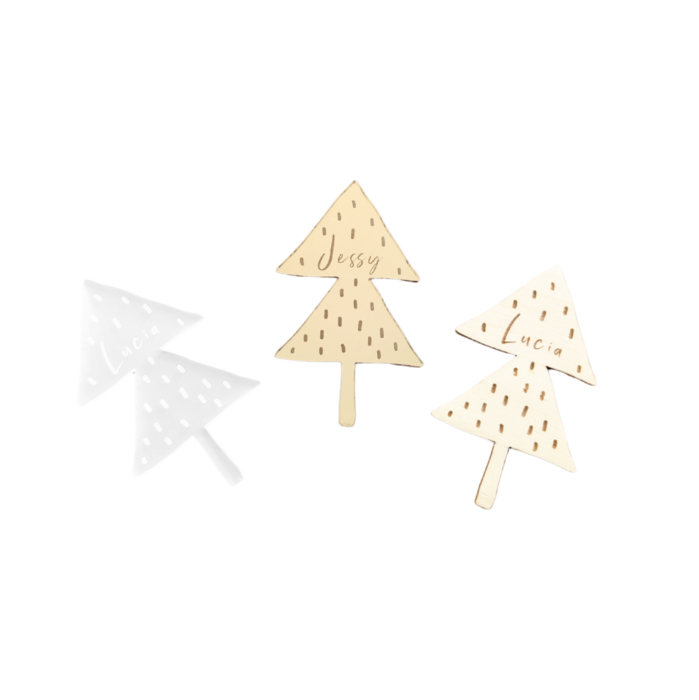 Marque place personnalisable "sapin de noël"