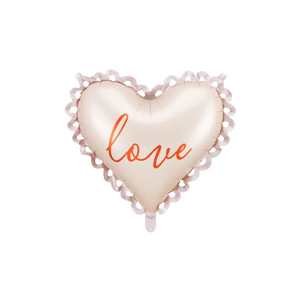 Ballon cœur dentelle "love" - 50 cm