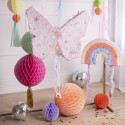 Boule de papier alvéolé - pêche clair - 30cm