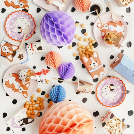 Boule alvéolée mauve -  10 cm