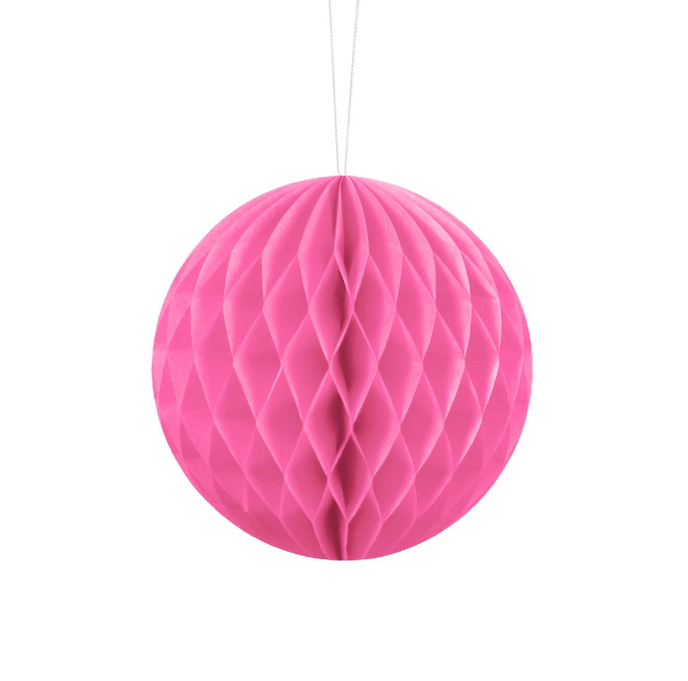 Boule alvéolée rose fuchsia -  10 cm