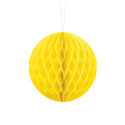 Boule alvéolée jaune -  10 cm