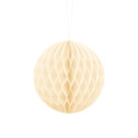 Boule de papier alvéolé - crème clair - 10cm