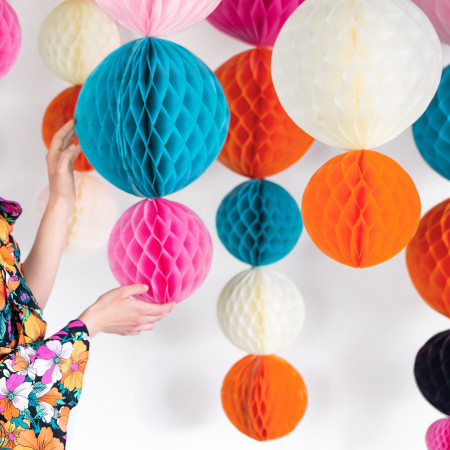 Boule alvéolée orange...