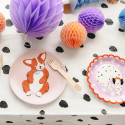 Boule de papier alvéolé - pêche clair - 10cm