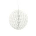 Boule alvéolée blanche - 10 cm