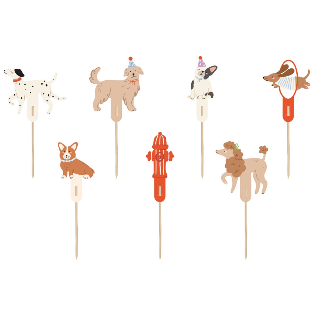7 Cake topper Chiens