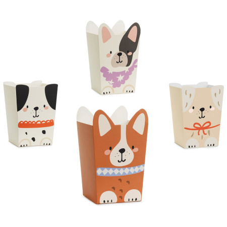 6 Boîtes à popcorn Chiens