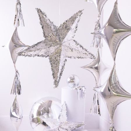 Pinata étoile argentée