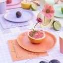 6 Assiettes - Summer liseret or - 21 cm