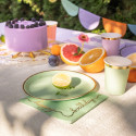 6 Assiettes - Summer liseret or - 21 cm