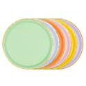 6 Assiettes - Summer liseret or - 21 cm