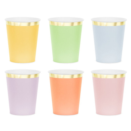 6 gobelets "Pastel Vibes"