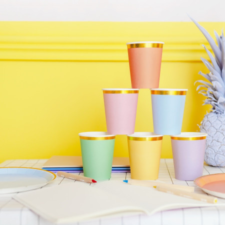 6 gobelets "Pastel Vibes"