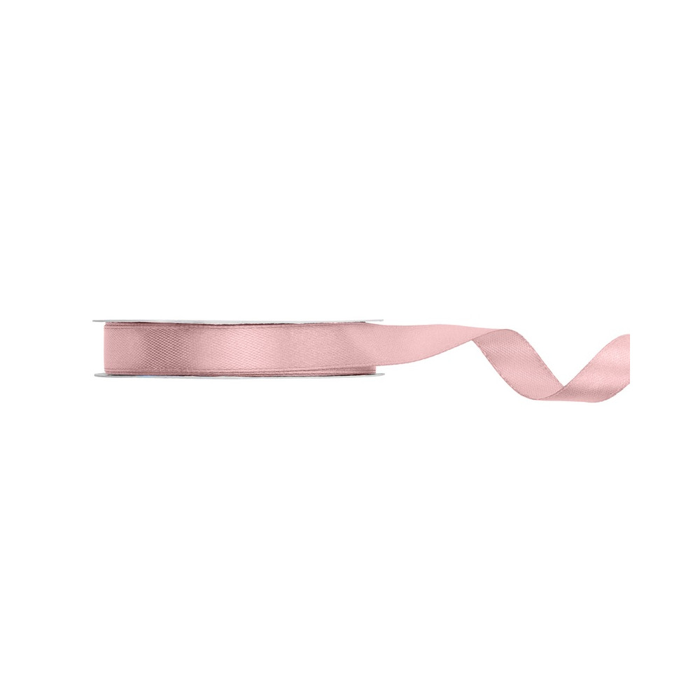 25 m ruban satin vieux rose - 12 mm
