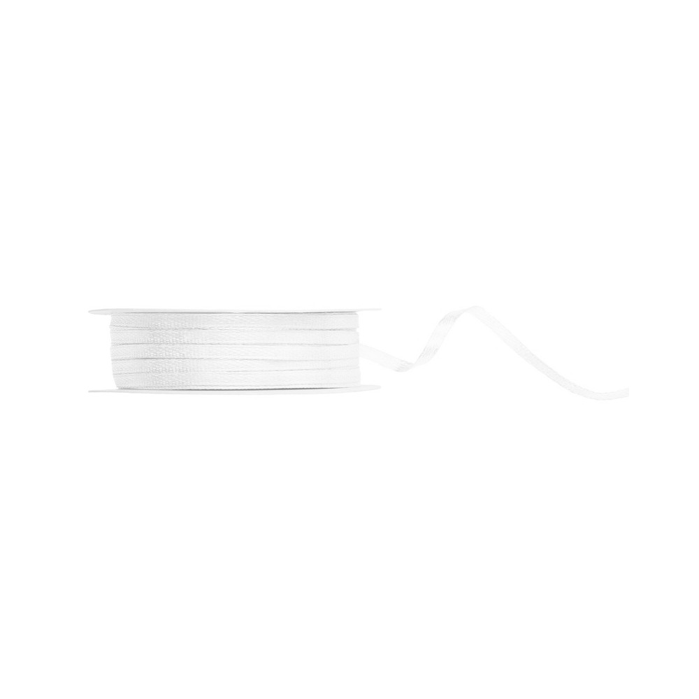 50 m ruban satin blanc - 3 mm