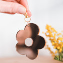 Porte-clés miroir fleur "Le jardin de Mamie"