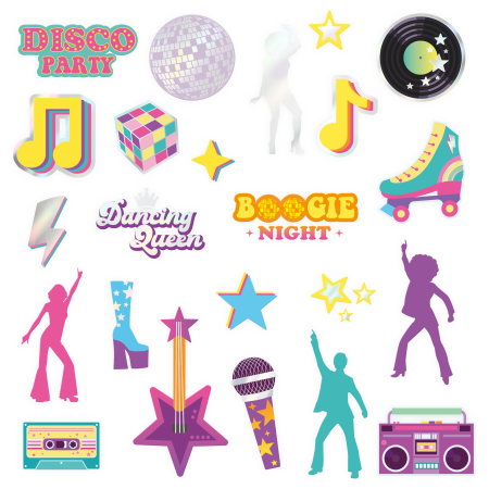 Tatouages temporaires "Disco"