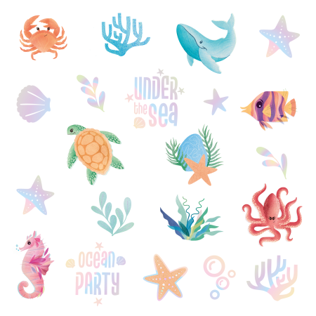 Tatouages temporaires "Océan"