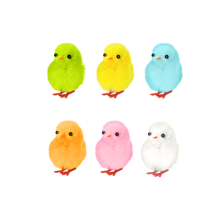 6 mini poussins pastel -...